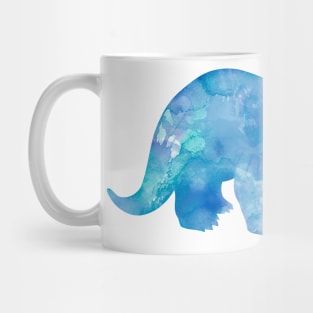 Light Blue Triceratops Watercolor Painting Mug